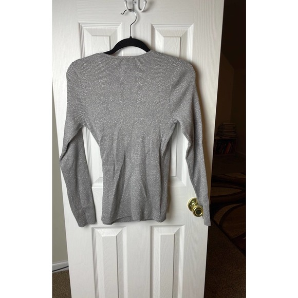 Fashion heather dove grey  stretch Sweater - Picture 4 of 6